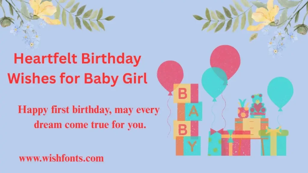 Heartfelt Birthday Wishes for Baby Girl