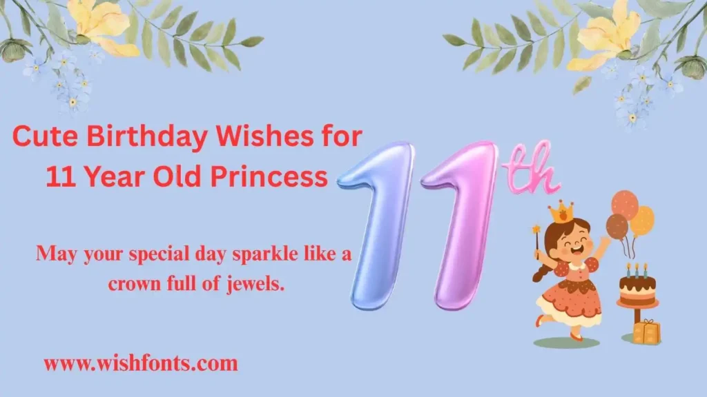 Cute Birthday Wishes for 11 Year Old Princess