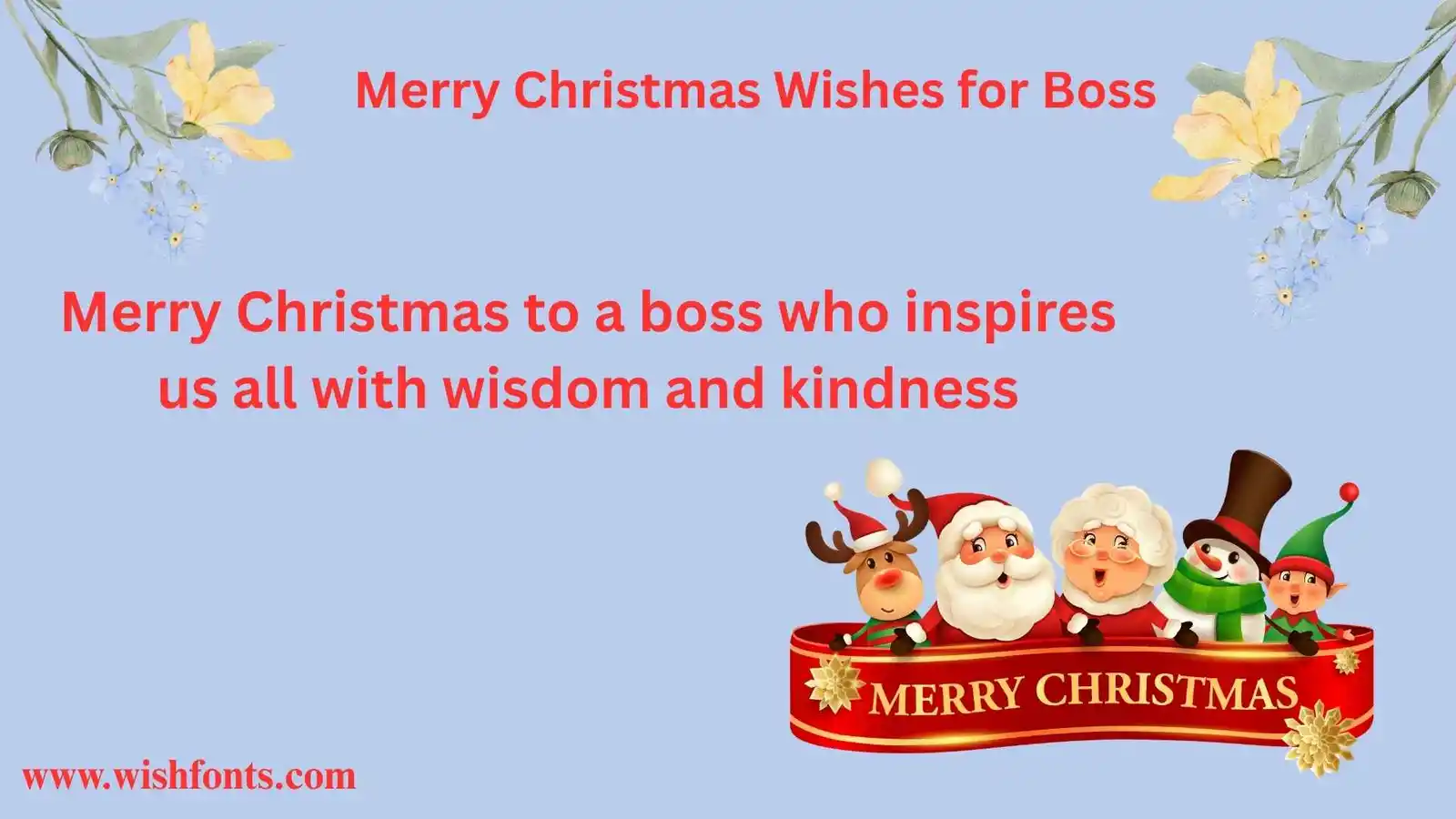 Merry Christmas Wishes for Boss