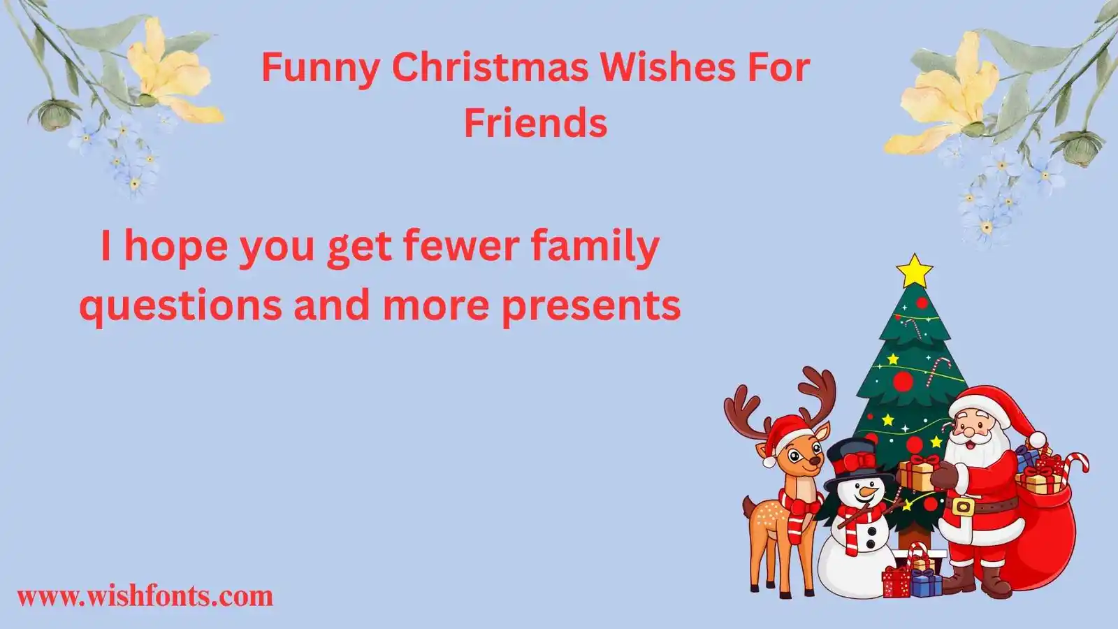 Funny Christmas Wishes For Friends
