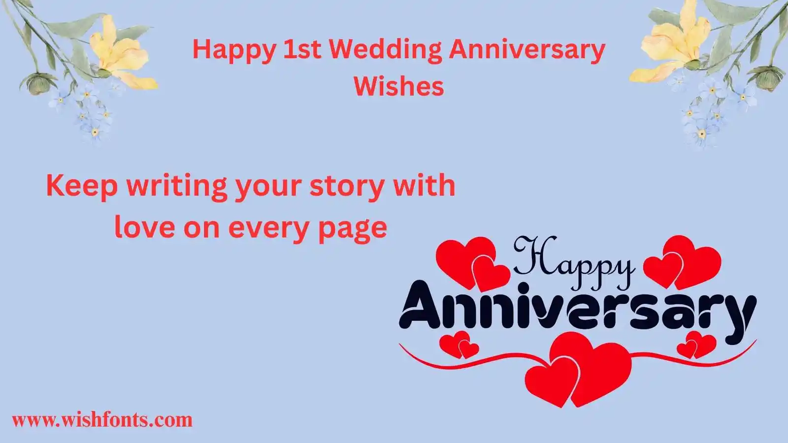 Happy 1st Wedding Anniversary Wishes