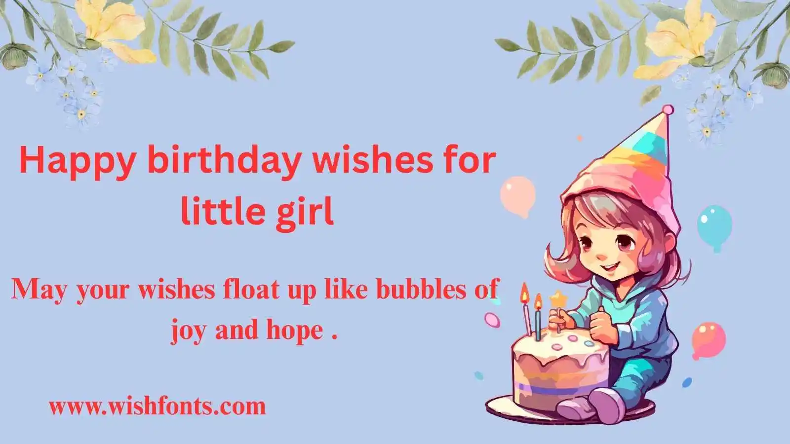 Happy birthday wishes for little girl