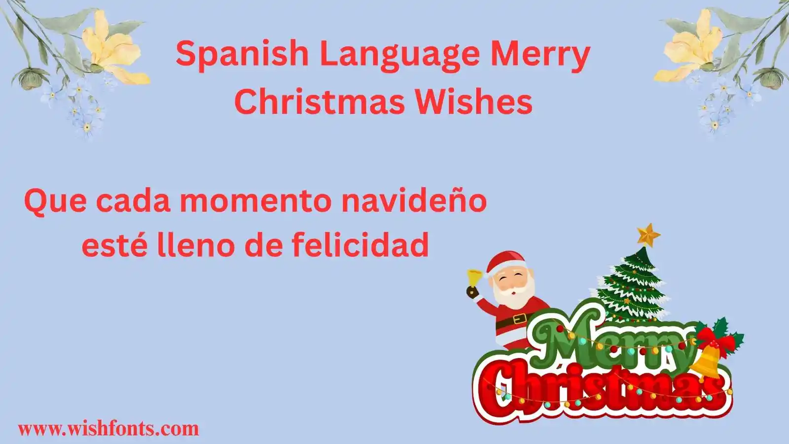 Spanish Language Merry Christmas Wishes