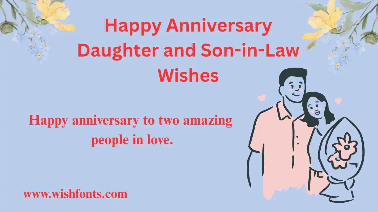 Anniversary Daughter and Son-in-Law Wishes