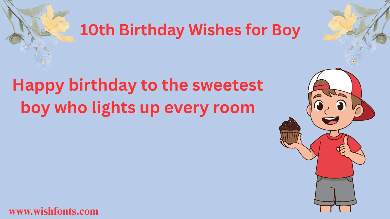 10th Birthday Wishes for Boy