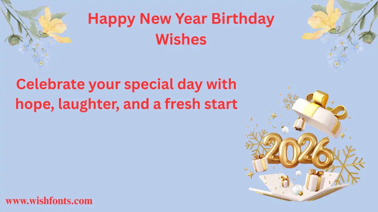 Happy New Year Birthday Wishes