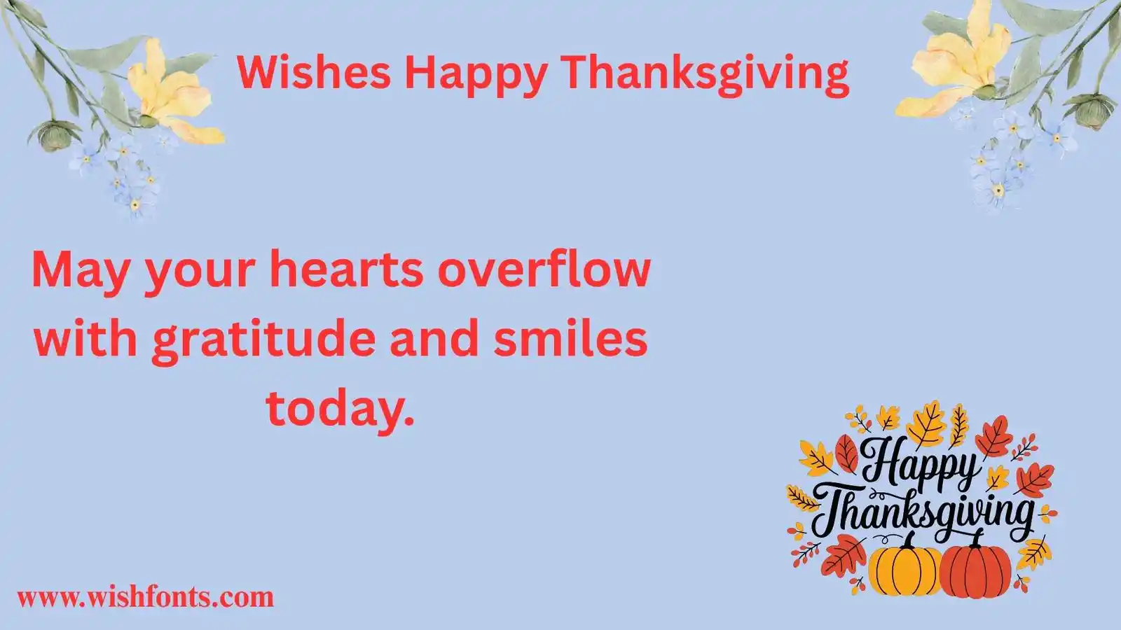 Wishes Happy Thanksgiving