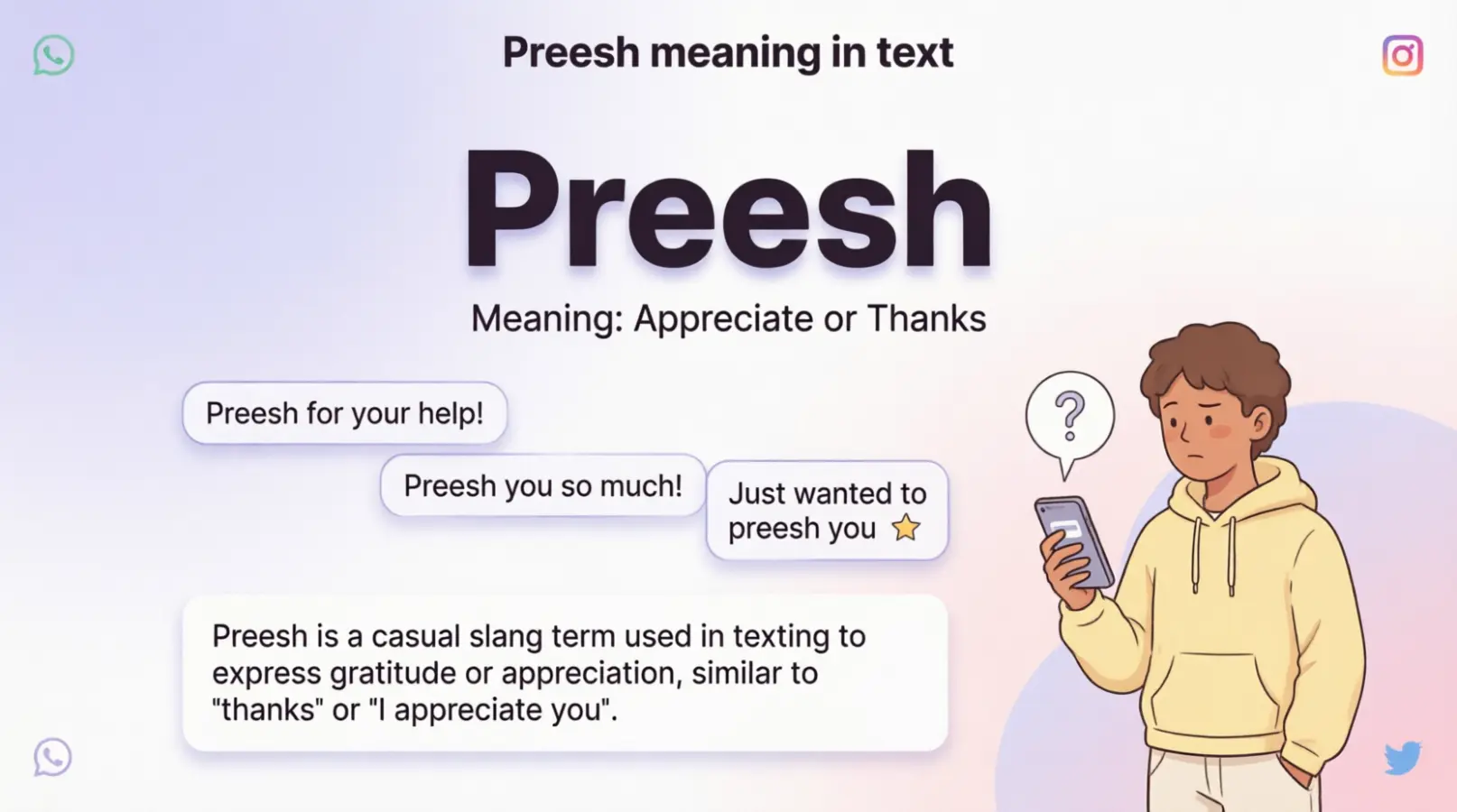 Preesh Meaning in Text