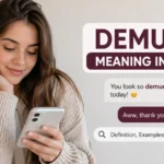 Demure Meaning in Text
