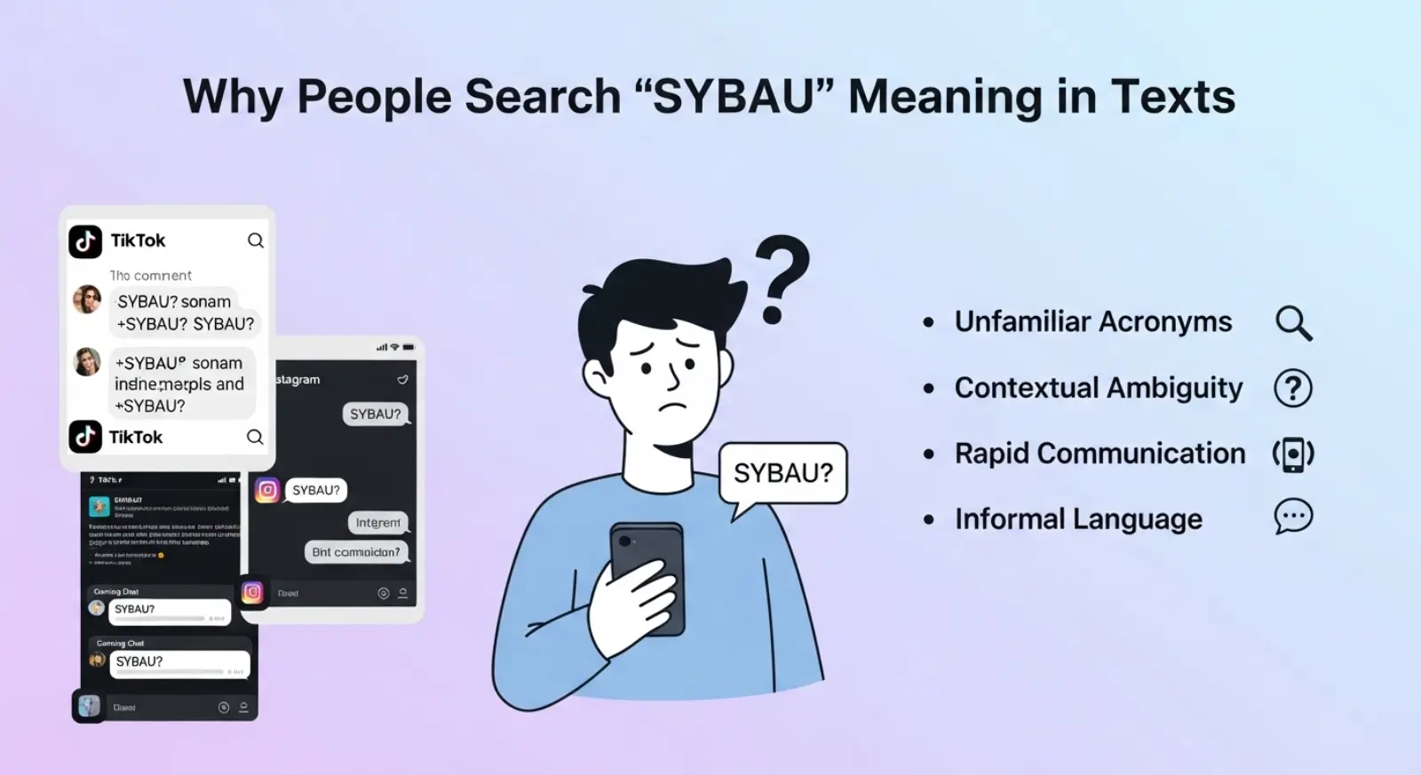 SYBAU Meaning In Text
