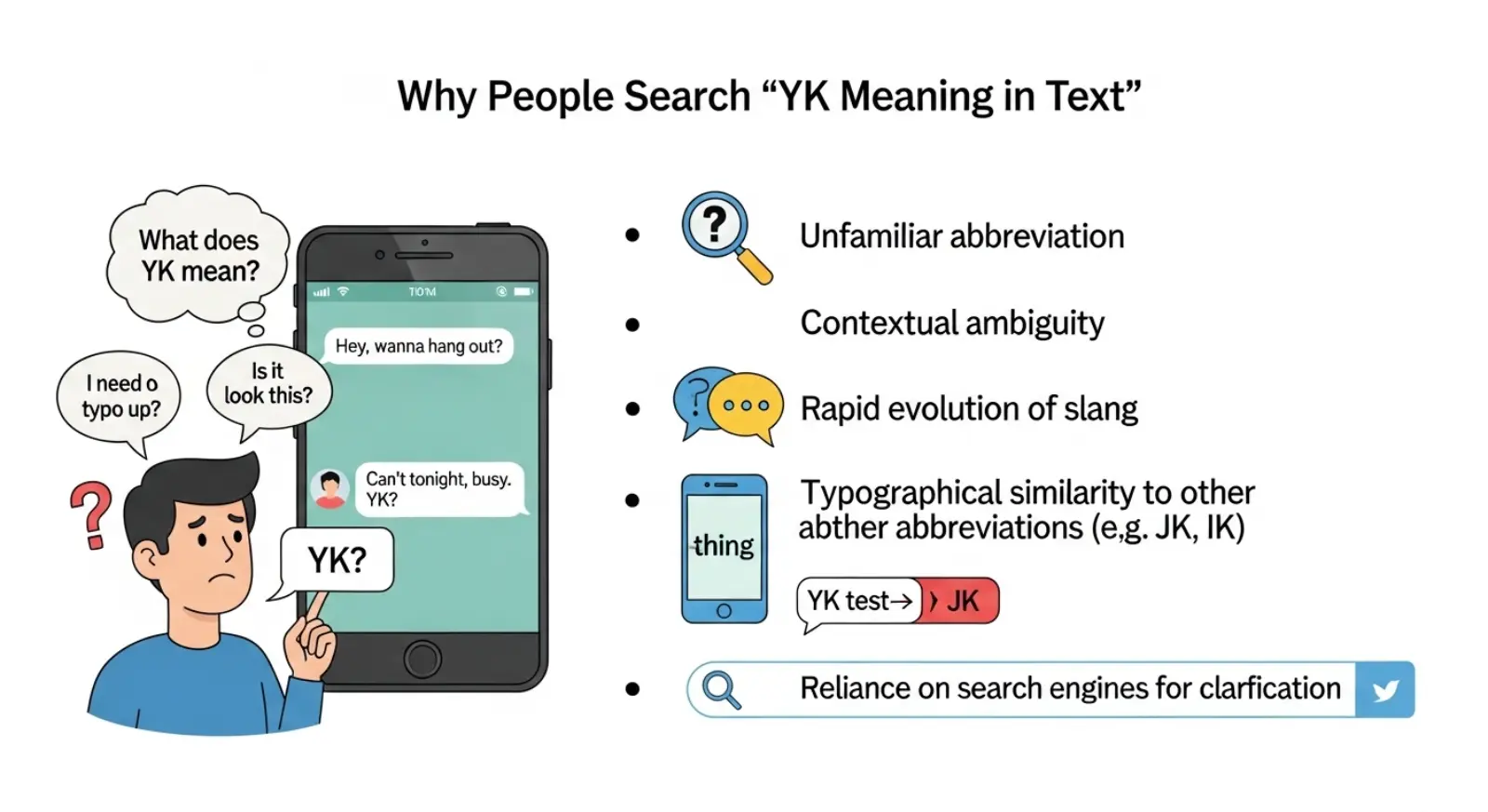 YK Meaning in Text